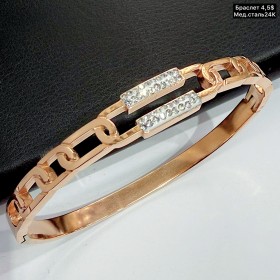 Браслет мед.сталь24К 10389